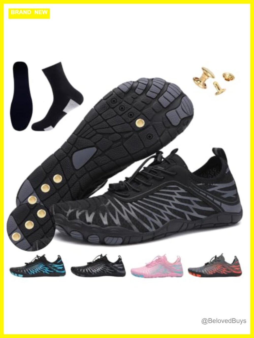 Grounding Barefoot Shoes with Copper - Wide Toe Box, Breathable, Lightweight,